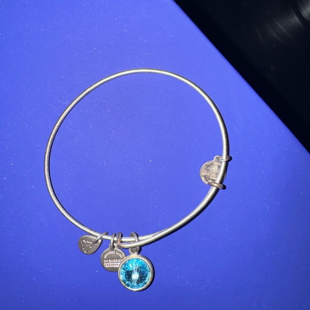 March birthstone Alex and Ani bracelet